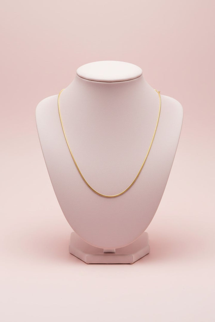 Collana Basic modello a coda di topo lunga 60 + 5 cm ideale per ciondoli color Oro in acciaio - waterproof