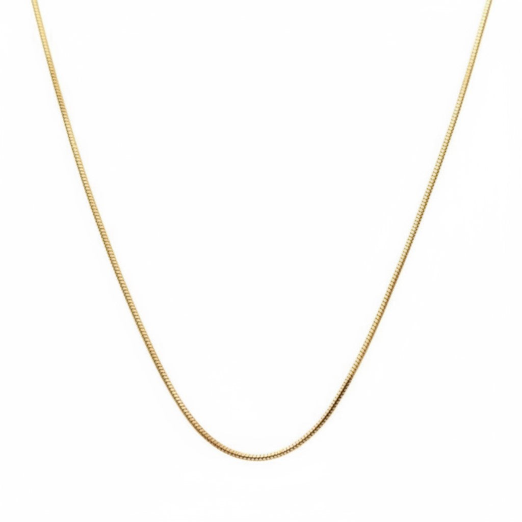 Collana Basic modello a coda di topo ideale per ciondoli color Oro in acciaio - waterproof
