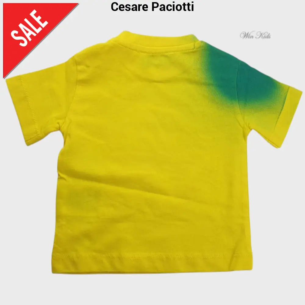 Completo CESARE PACIOTTI baby e kids giallo e nero 6 mesi - 6 anni Completi