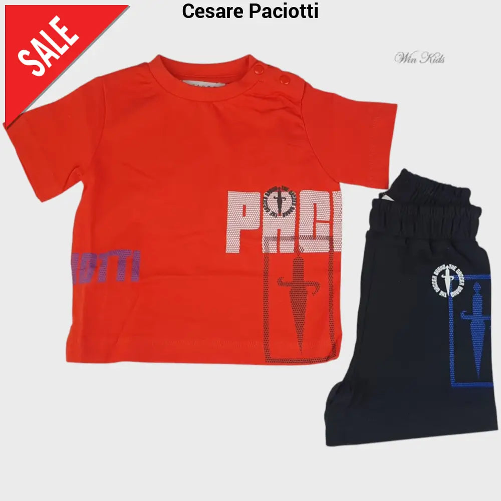 Completo CESARE PACIOTTI baby kids e junior rosso e nero spadino 6 mesi - 16 anni Completi