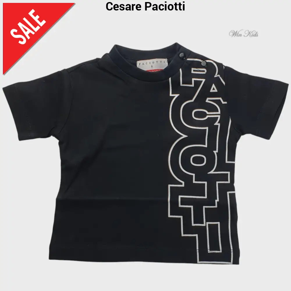 Completo CESARE PACIOTTI baby kids e junior total black 6 mesi - 16 anni Completi