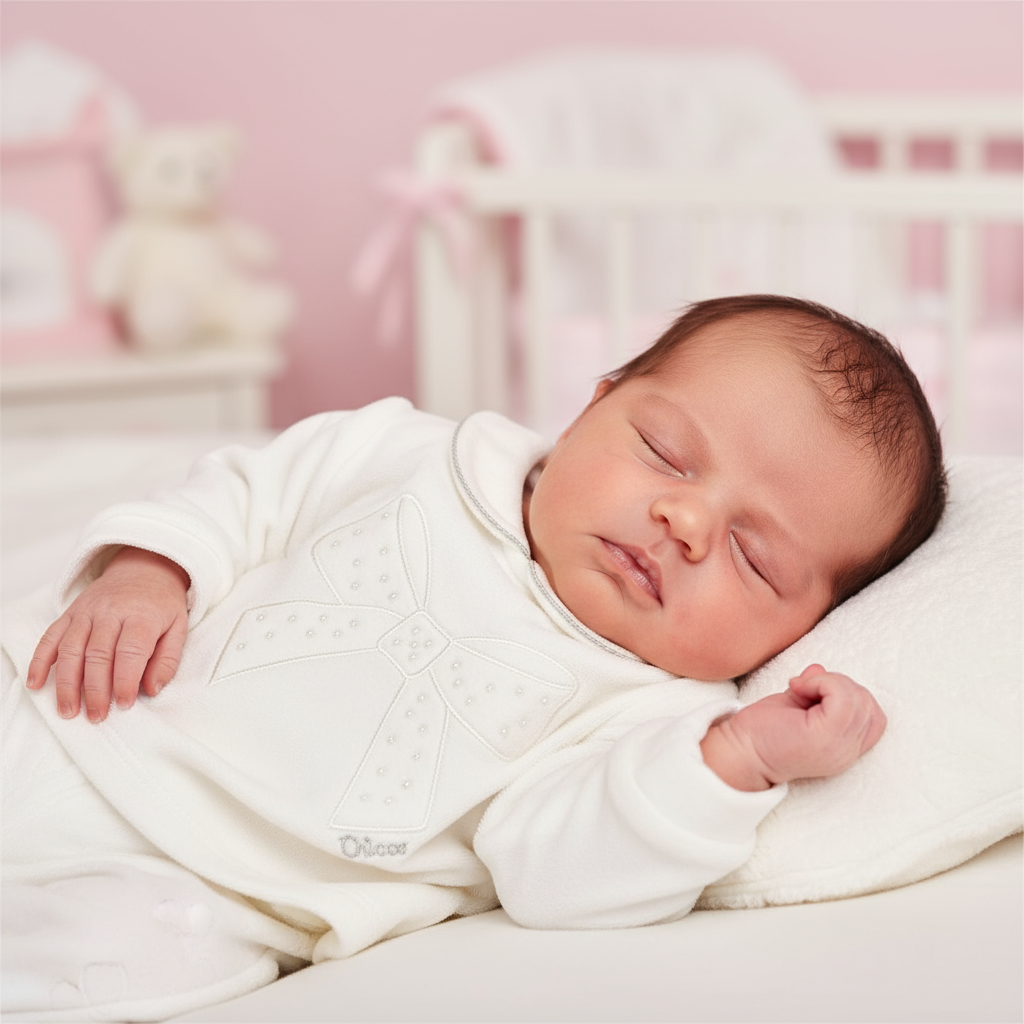 Completo CHICCO ciniglia panna fiocco - Neonata