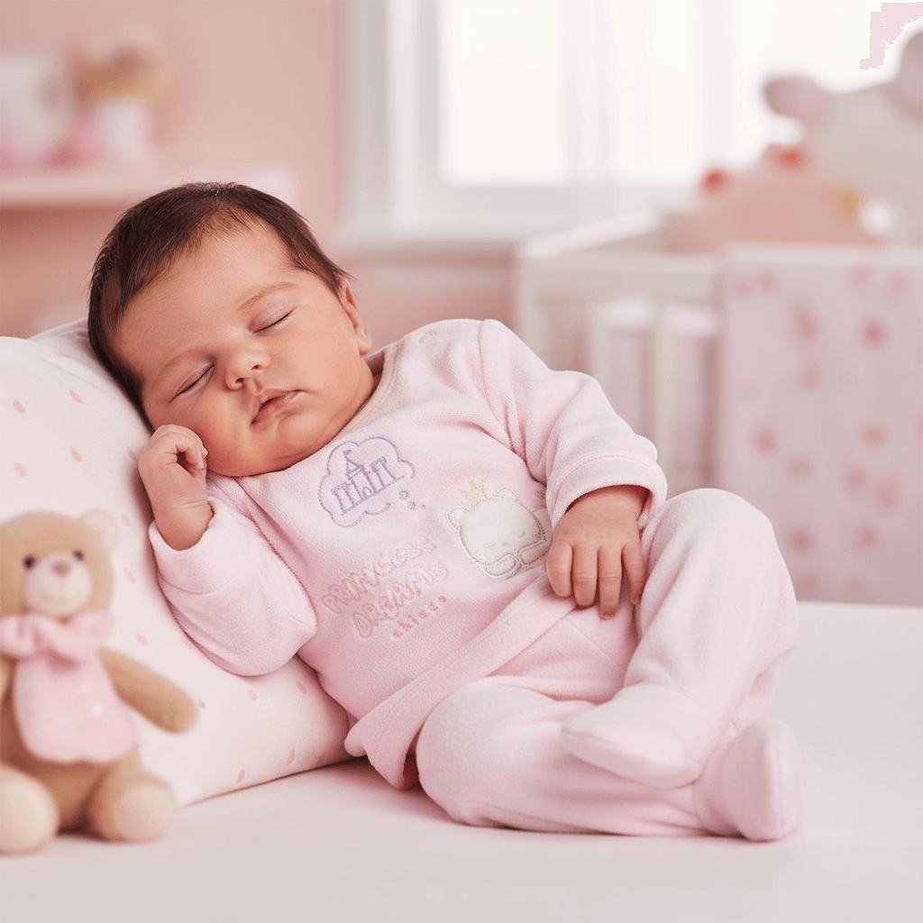 Completo CHICCO in ciniglia rosa tema gattina - Neonata