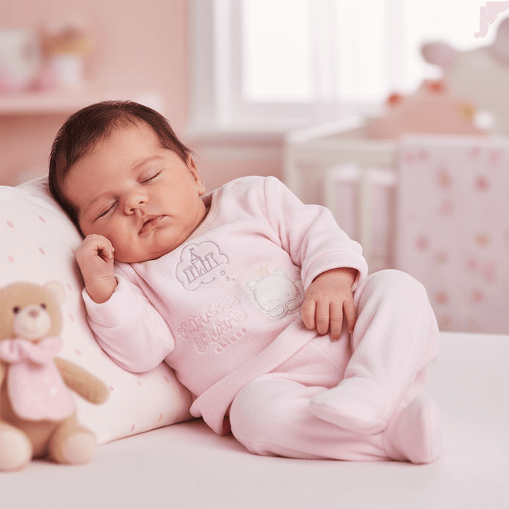 Completo CHICCO in ciniglia rosa tema gattina - Neonata