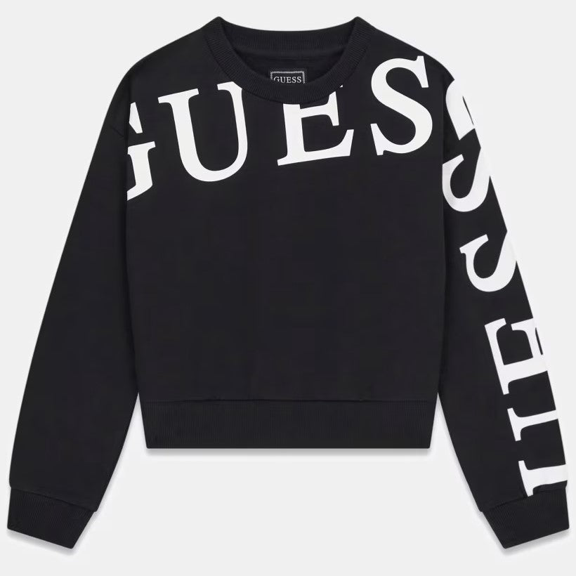 GUESS black sweatshirt and leggings set with white logo from size 8 years to 16 years