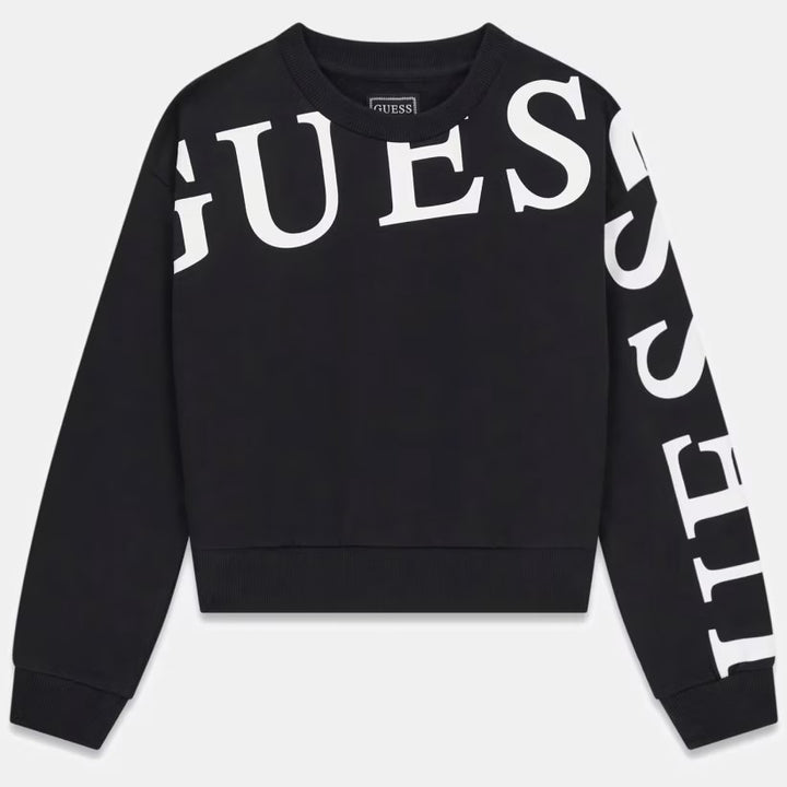 GUESS black sweatshirt and leggings set with white logo from size 8 years to 16 years