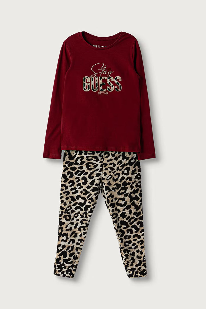 Completo GUESS in cotone t-shirt - pantalone - sacca portaindumenti dalla 4 anni alla 16 anni