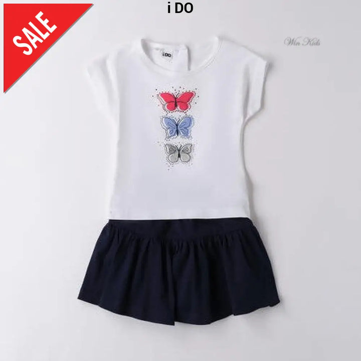 Completo i Do bambina t-shirt e gonna a pantaloncino 12 mesi - 8 anni Completi