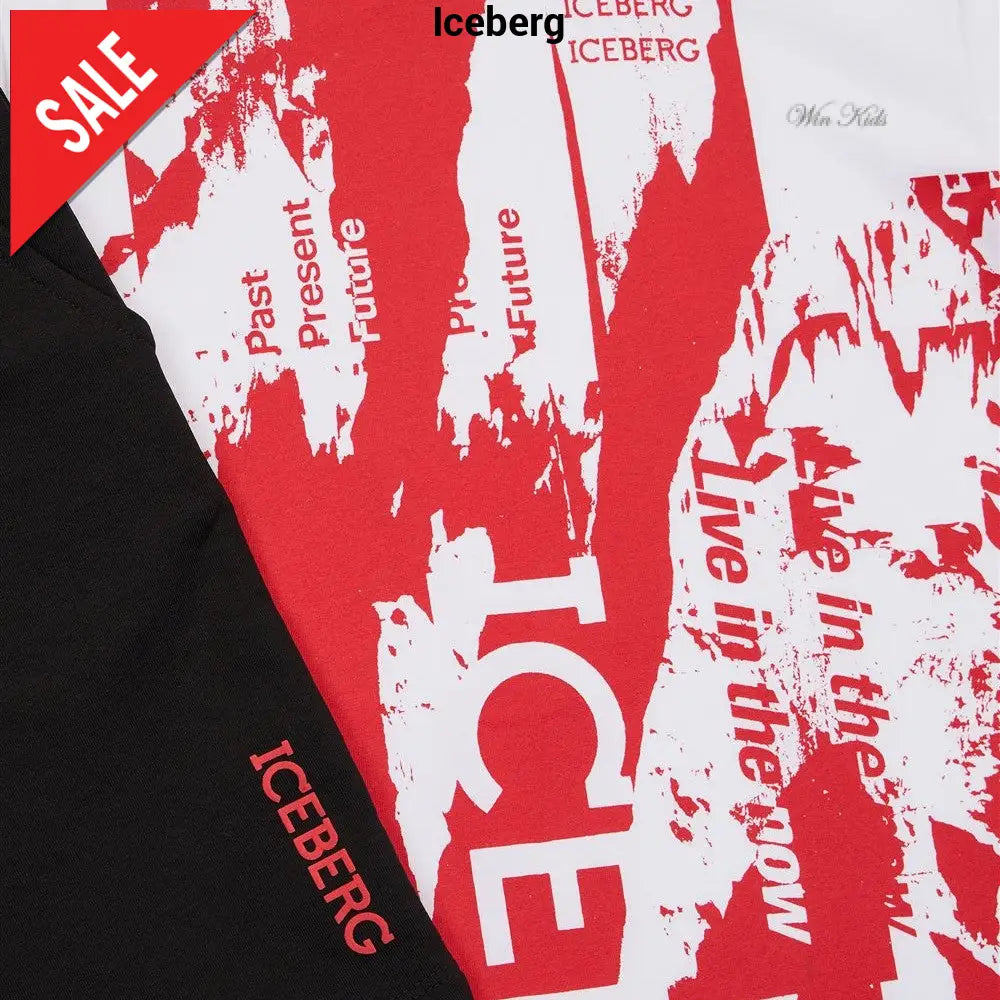 Completo ICEBERG bianco rosso e nero junior 6 anni - 16 anni Completi