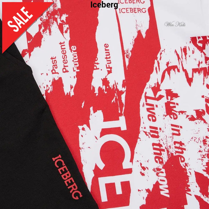 Completo ICEBERG bianco rosso e nero junior 6 anni - 16 anni Completi