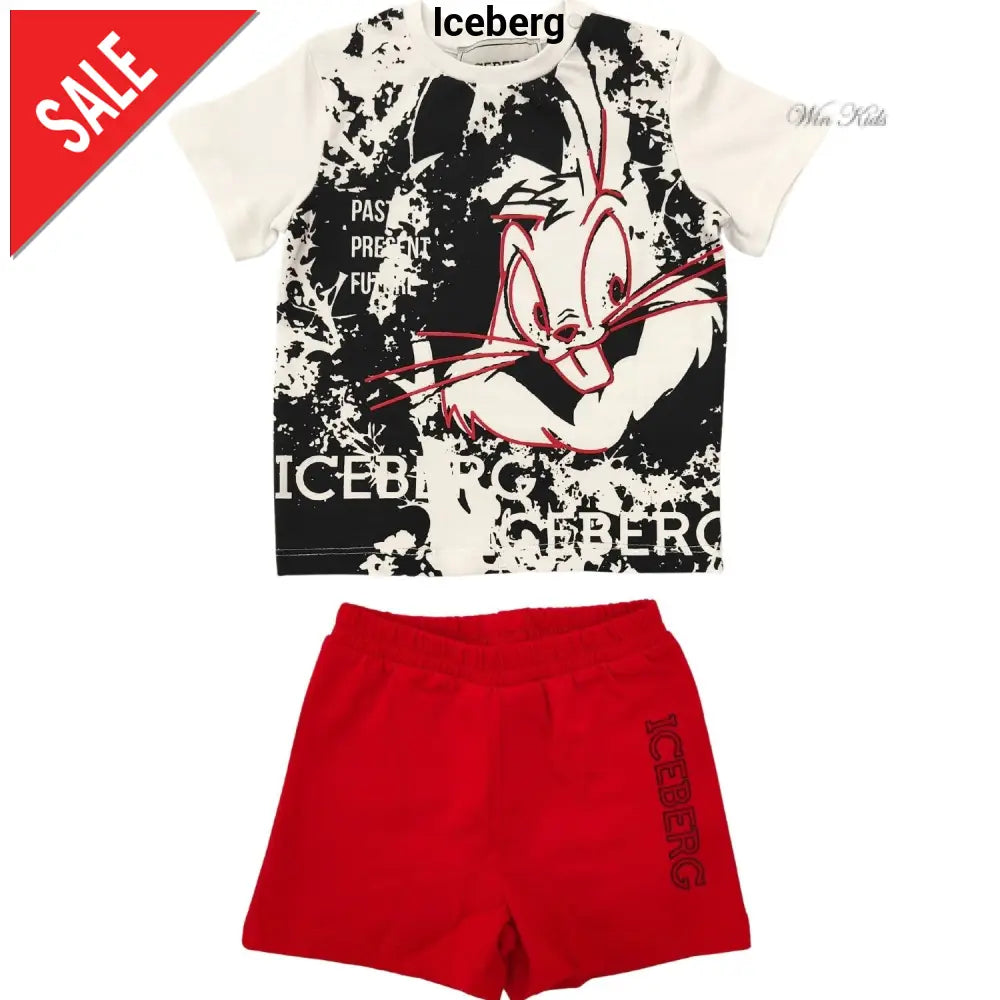 Completo ICEBERG Bugs Bunny bianco rosso e nero 12 mesi - 6 anni Completi