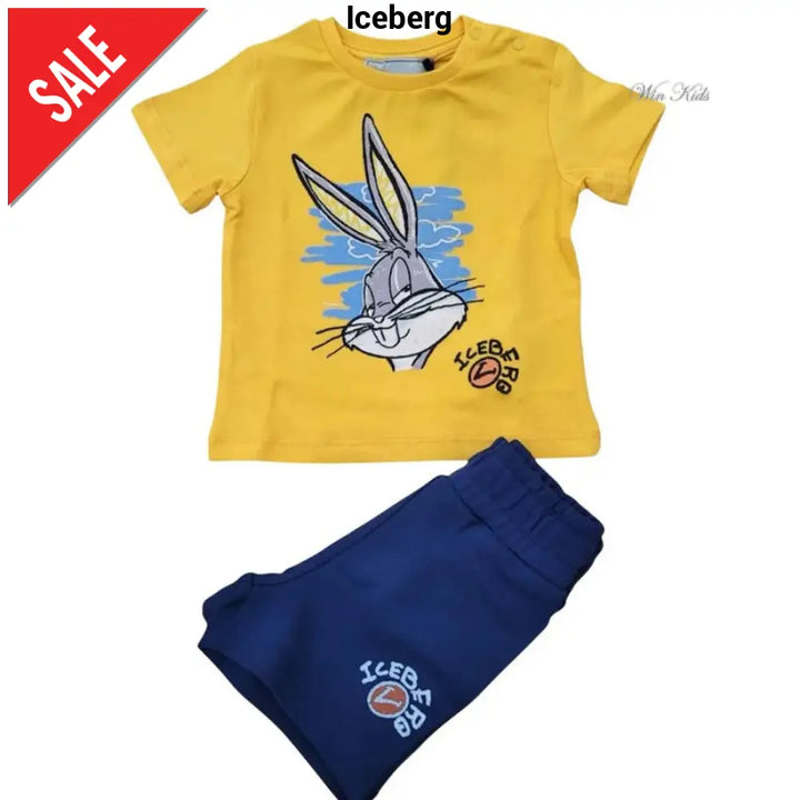 Completo ICEBERG Bugs Bunny giallo blu 12 mesi - 6 anni Completi