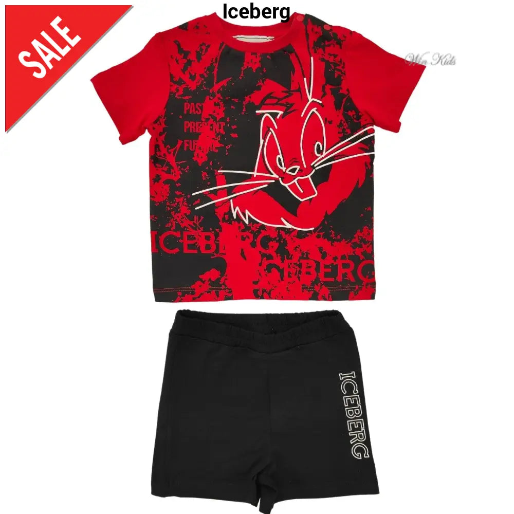 Completo ICEBERG Bugs Bunny rosso e nero 12 mesi - 6 anni Completi