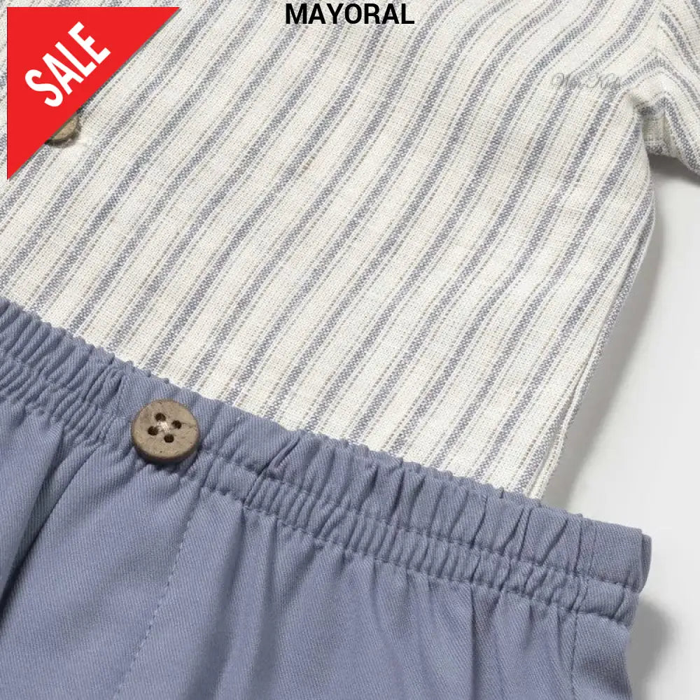 Completo MAYORAL 3 pezzi camicia t-shirt e bermuda 1 mese - 18 mesi Completi