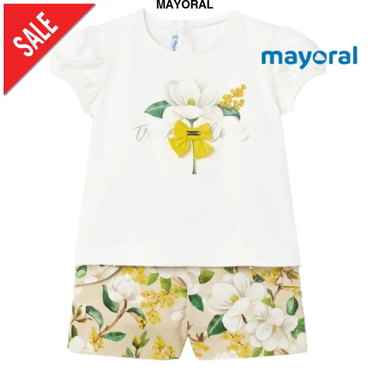 Completo MAYORAL BIANCO-GIALLO / 6 MESI Completi