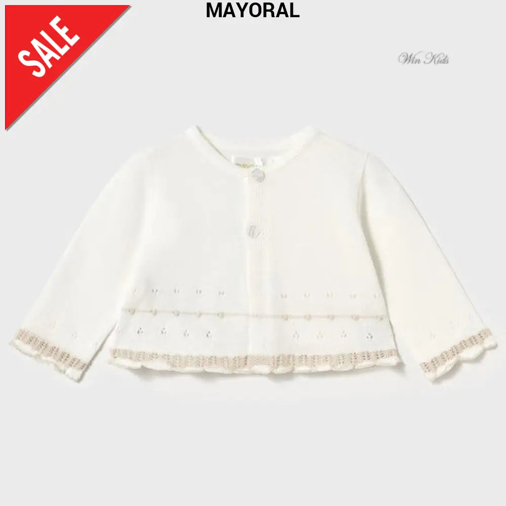 Completo MAYORAL neonata cardigan polo e pantaloncino beige 1 mese - 18 mesi Completi