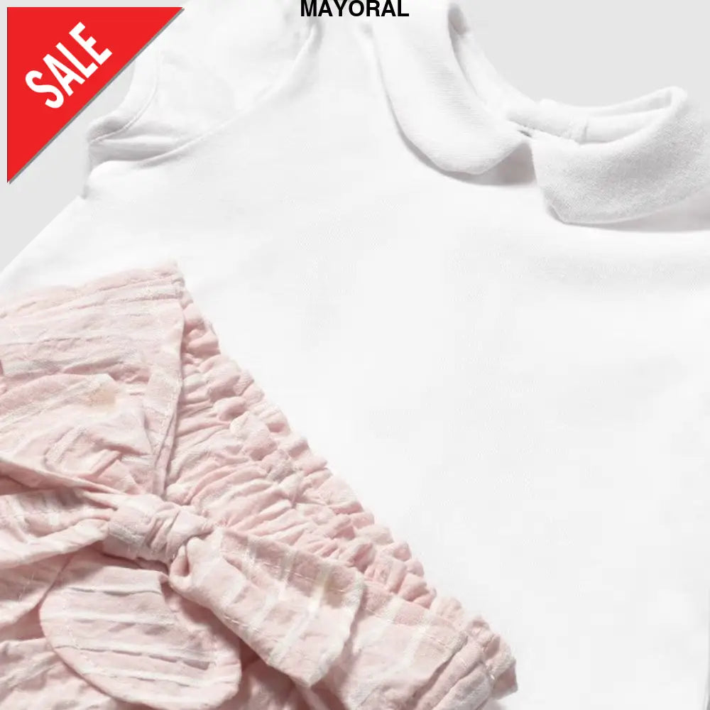 Completo MAYORAL neonata cardigan polo e pantaloncino rosa 1 mese - 18 mesi Completi