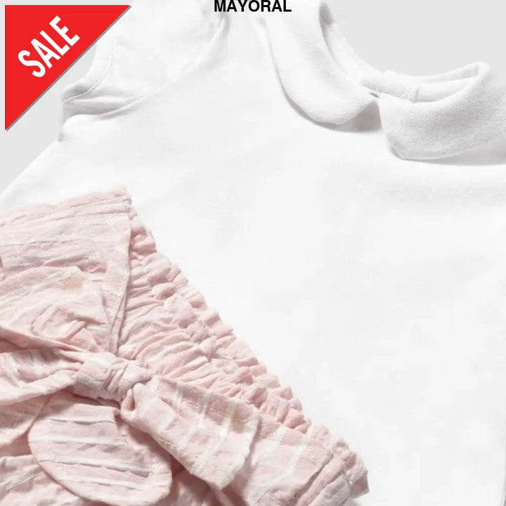 Completo MAYORAL neonata cardigan polo e pantaloncino rosa 1 mese - 18 mesi Completi