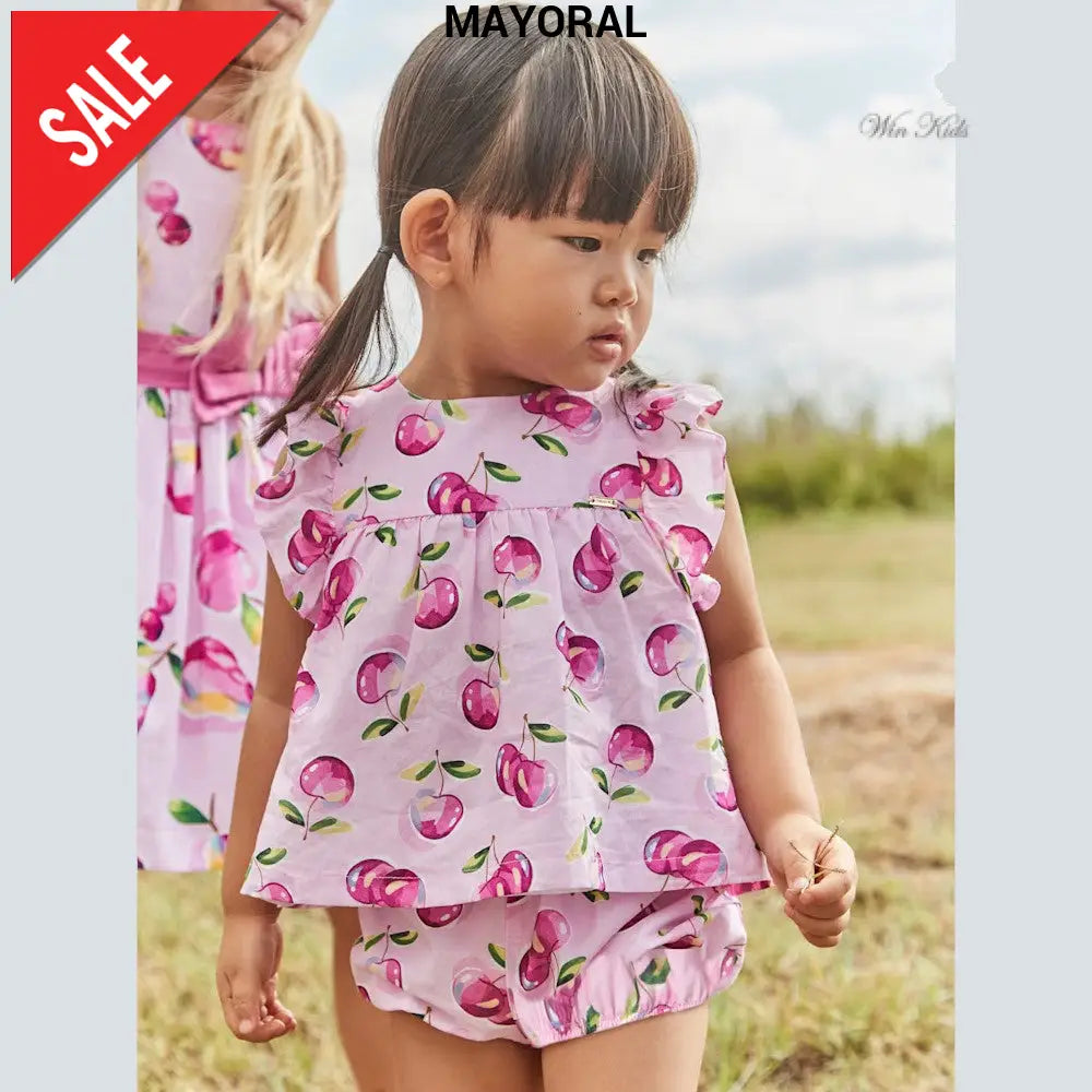 Completo MAYORAL rosa fantasie ciliege 6 mesi - 4 anni Completi