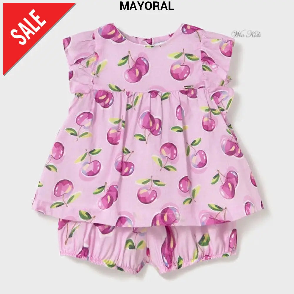 Completo MAYORAL rosa fantasie ciliege 6 mesi - 4 anni Completi