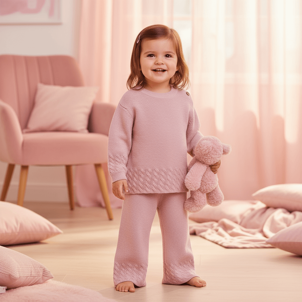 Completo MAYORAL rosa maglioncino pantalone