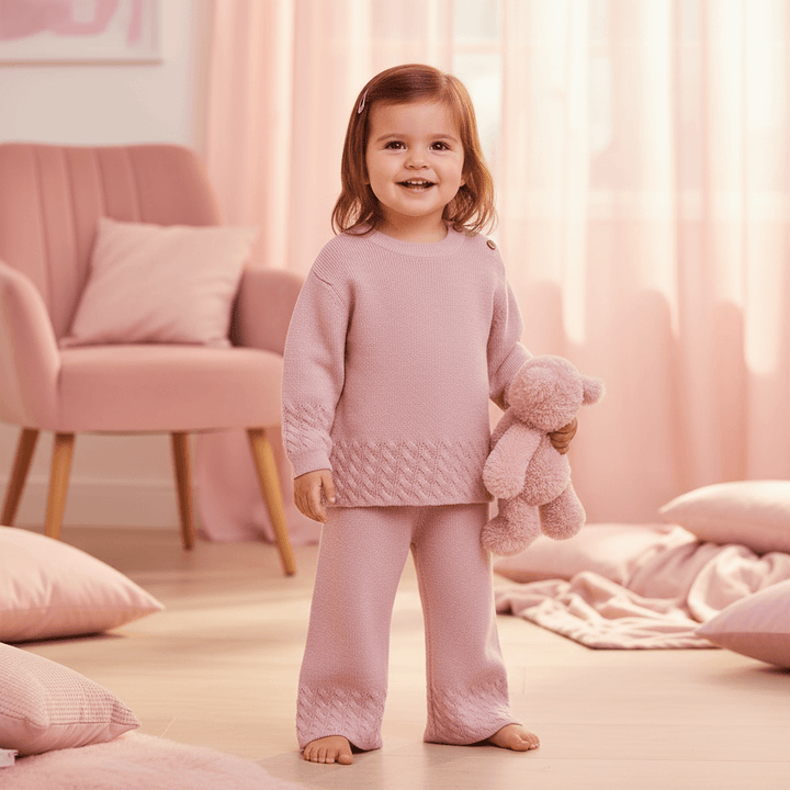 Completo MAYORAL rosa maglioncino pantalone