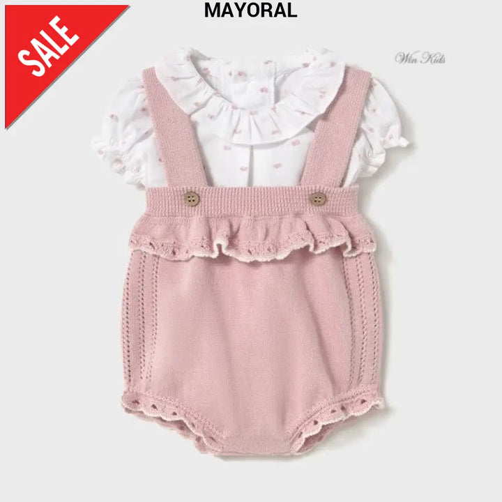 Completo MAYORAL salopette in filo e camicia 1 mese - 18 mesi Completi