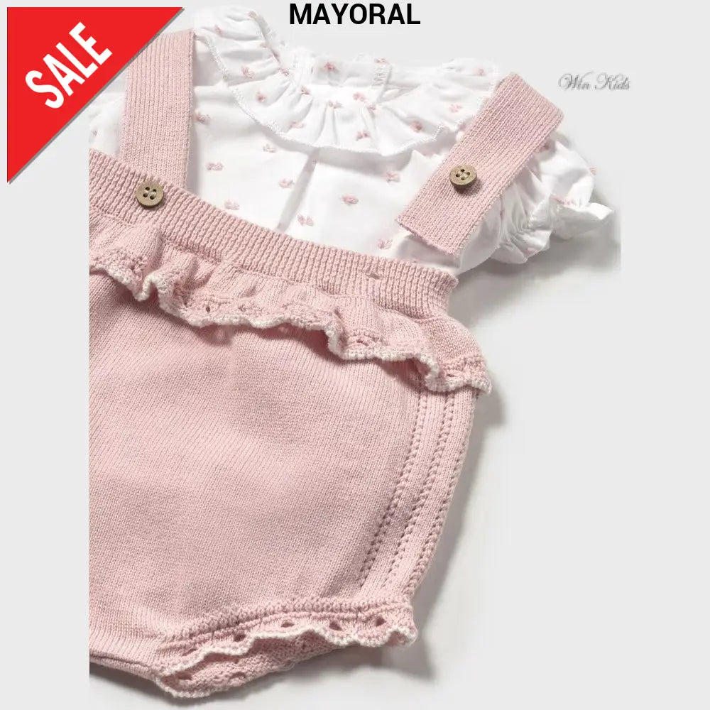 Completo MAYORAL salopette in filo e camicia 1 mese - 18 mesi Completi