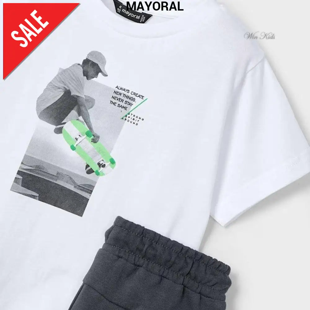 Completo MAYORAL t-shirt e bermuda skate 2 anni - 10 anni Completi