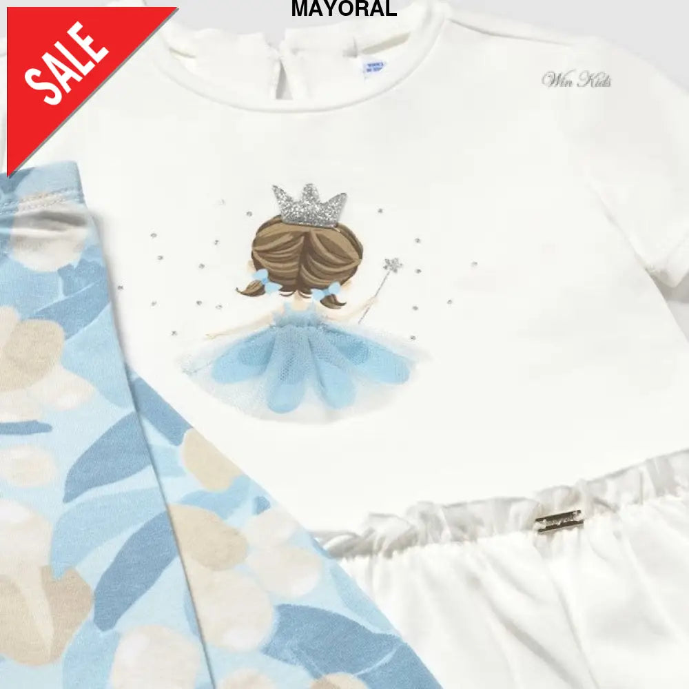 Completo MAYORAL t-shirt e leggings principessa 6 mesi - 4 anni Completi