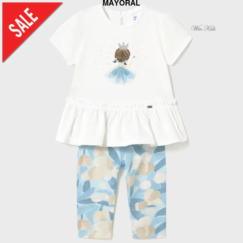 Completo MAYORAL t-shirt e leggings principessa 6 mesi - 4 anni Completi