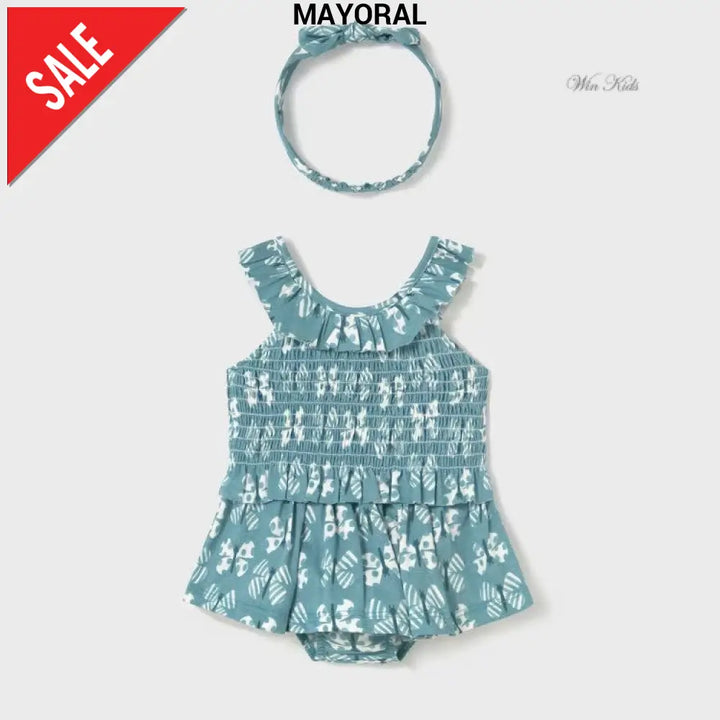 Completo MAYORAL top gonna e fascia verde con farfalle 6 mesi - 4anni Completi