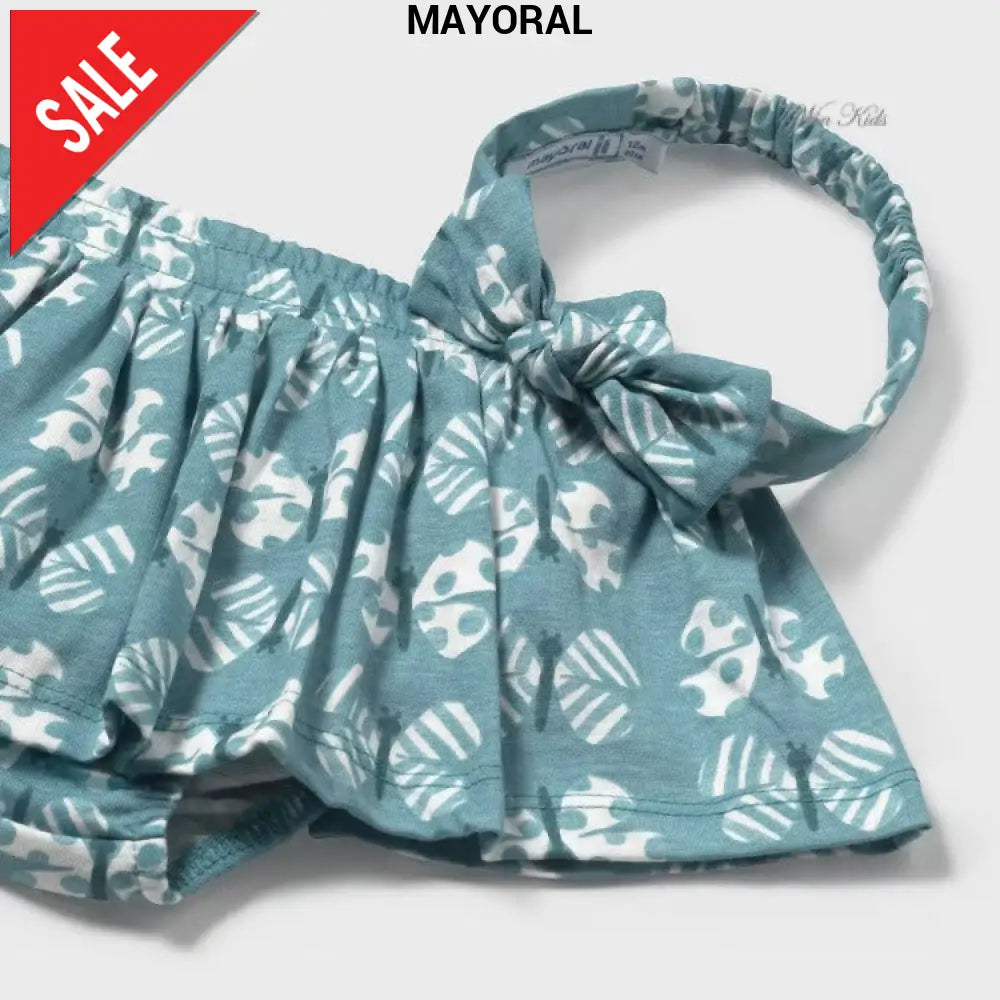 Completo MAYORAL top gonna e fascia verde con farfalle 6 mesi - 4anni Completi