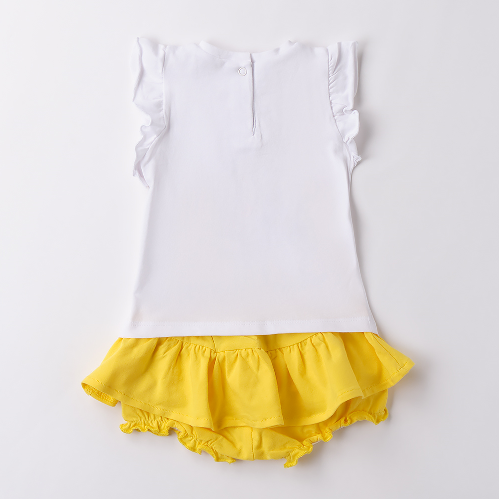 Complete summer DO for girls white yellow from 3 months to 24 months