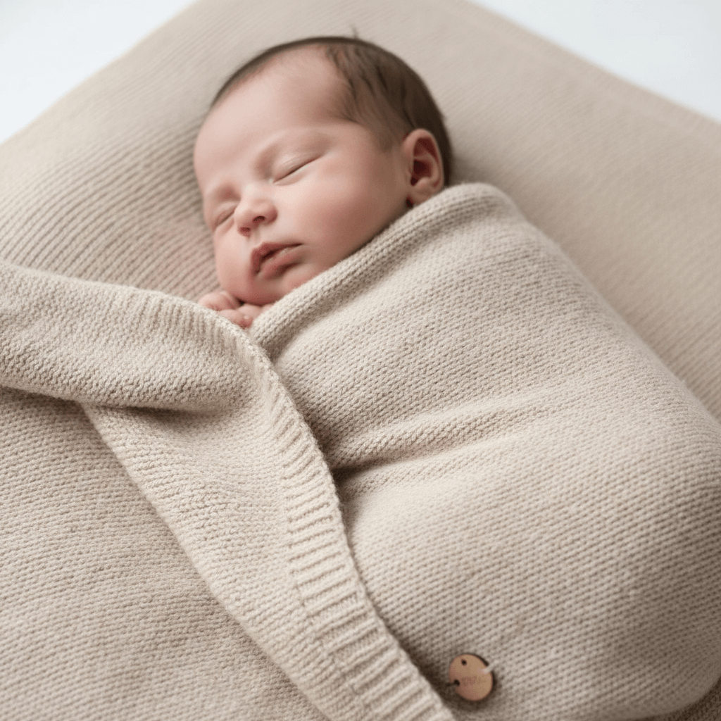 Coperta in cotone mano calda lavorato beige