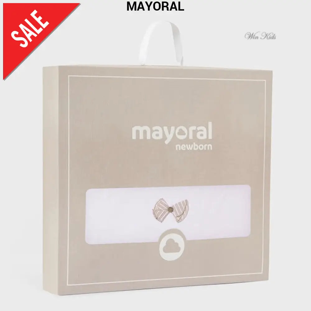 Coperta MAYORAL in cotone bianco e beige da passeggino o culla piccola Beige / Taglia unica Coperte