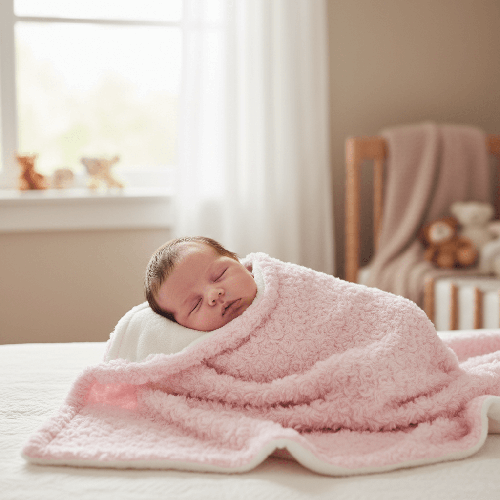 Copertina pellicciotto MAYORAL rosa con neonato