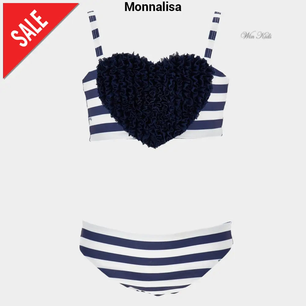 Costume MONNALISA bikini con cuore blu 2 anni - 10 anni Costumi