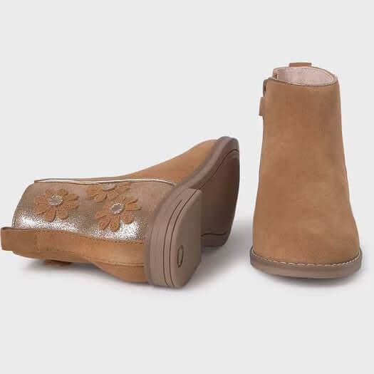 MAYORAL ankle boot in tan leather with rubber sole 26 - 30