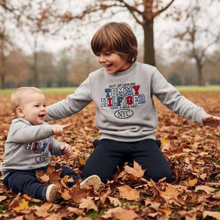 TOMMY HILFIGER tracksuit with fleece logo and brushed interior 12 months - 16 years