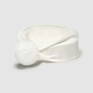 MAYORAL bandana e meia com pompom para recém-nascidas meninas em creme 0 meses - 6 meses