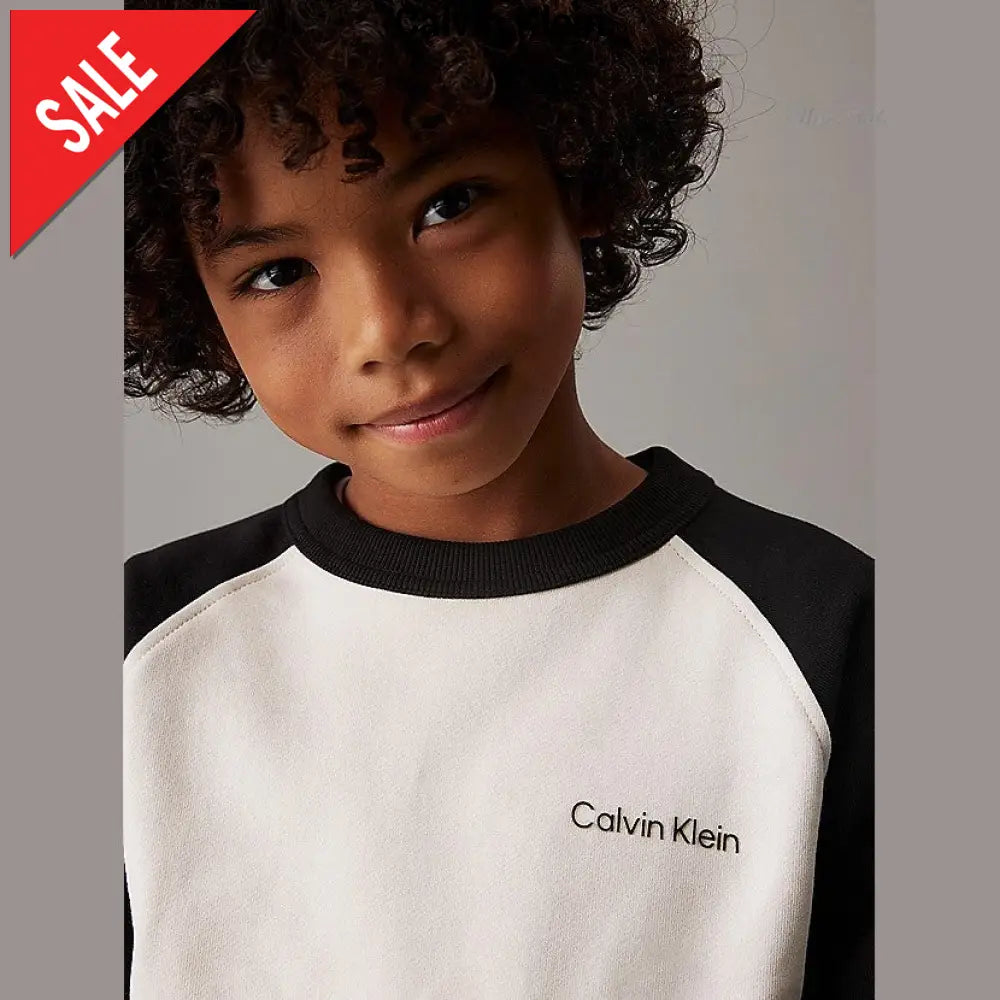 Felpa CALVIN KLEIN in cotone girocollo 4 anni - 16 anni Felpe