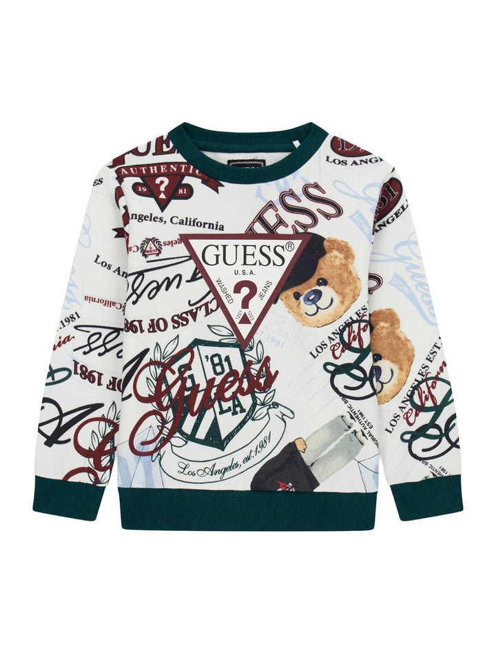 GUESS Teddy pattern sweatshirt from size 2 years to 7 years