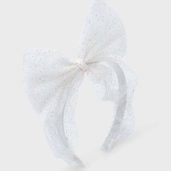 Cerchietto MAYORAL fiocco glitter bianco 2 anni - 10 anni