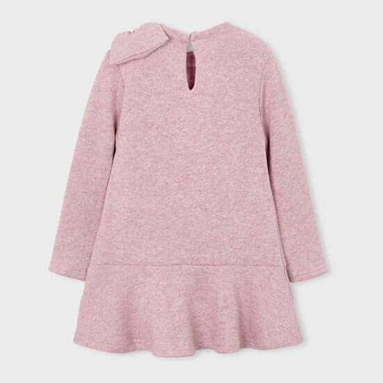 MAYORAL dress in pink laminated tricot with bow 2 years - 10 years