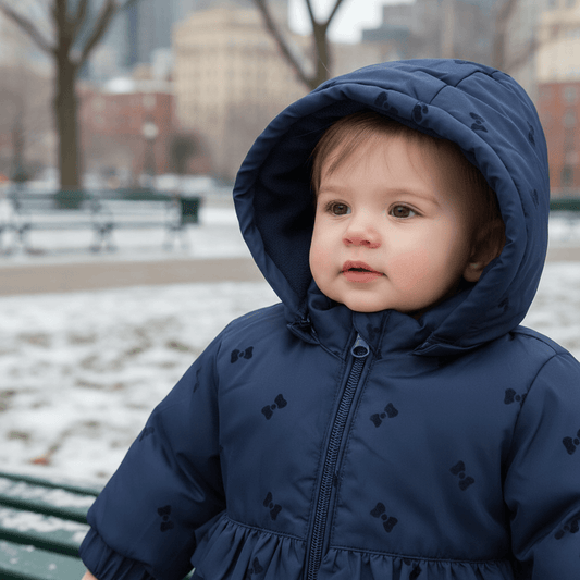 Giubbotto CHICCO blu bambina fiocchetti