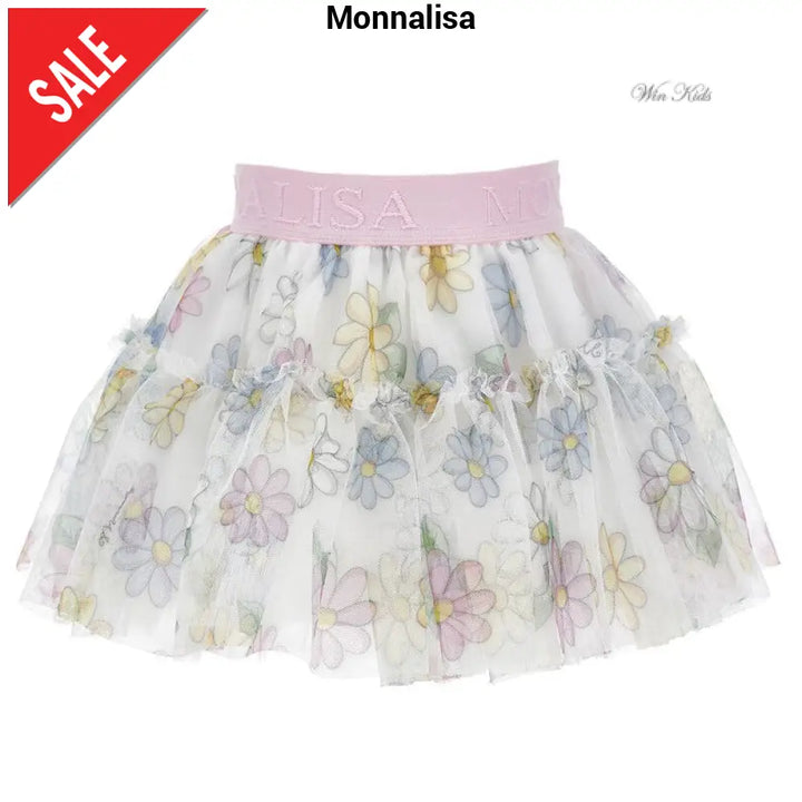 Gonna MONNALISA in tulle fantasia margherite 2 anni - 10 anni Gonna