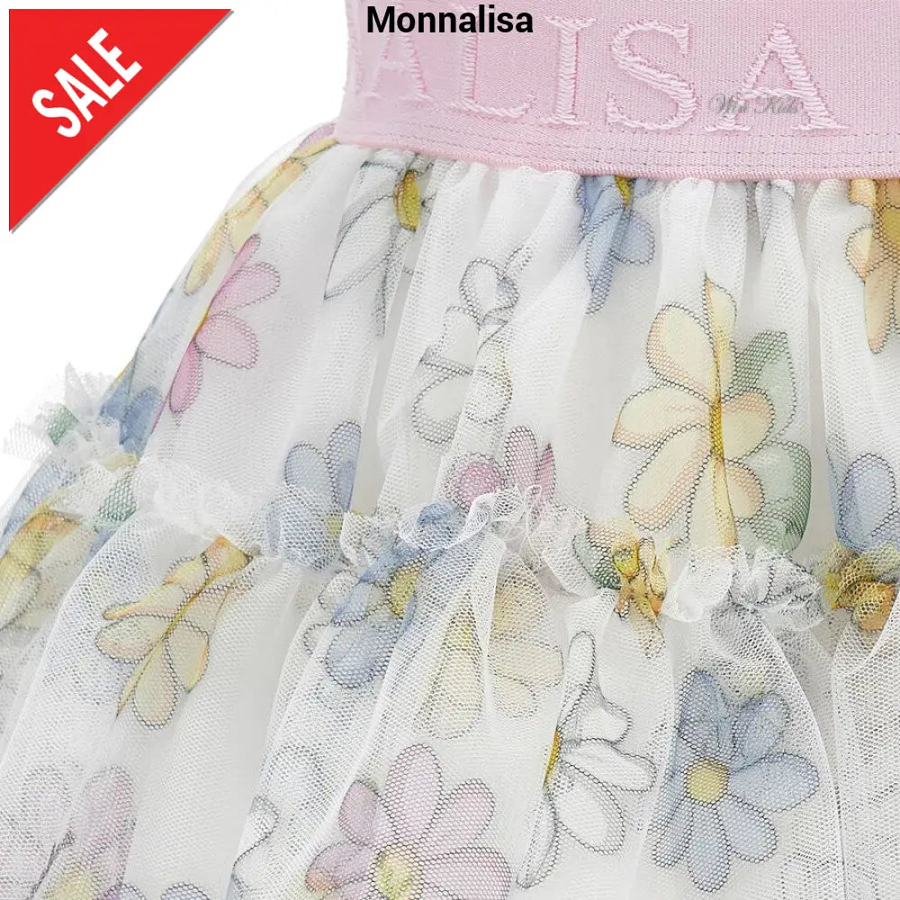 Gonna MONNALISA in tulle fantasia margherite 2 anni - 10 anni Gonna