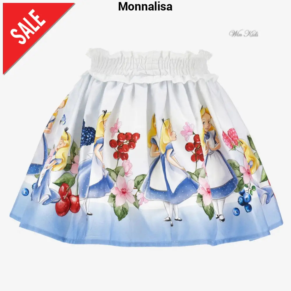 Gonna MONNALISA rasatello fantasia ALICE 2 anni - 10 anni Gonna