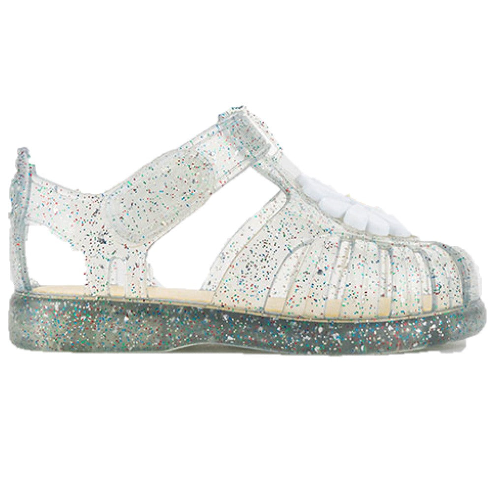 Sandali bianchi per bambina con tulle Monnalisa Sandali bianchi per bambina con tulle Monnalisa